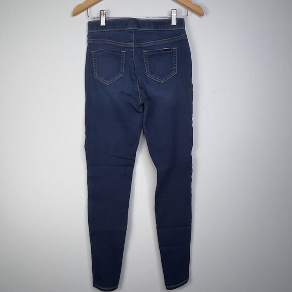 Jennifer Lopez JLO Womens Size 4L Mid Rise Stretch Pull On Jeggings Dark Wash - Picture 2 of 6